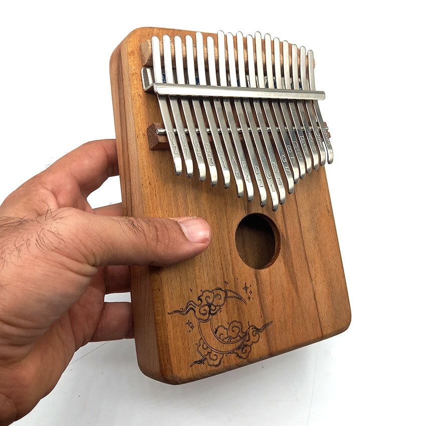  کالیمبا 17 تیغ چوب راش طرح ابر و ماه کد d160014 