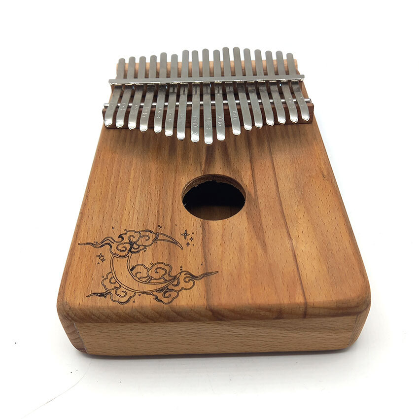  کالیمبا 17 تیغ چوب راش طرح ابر و ماه کد d160014 