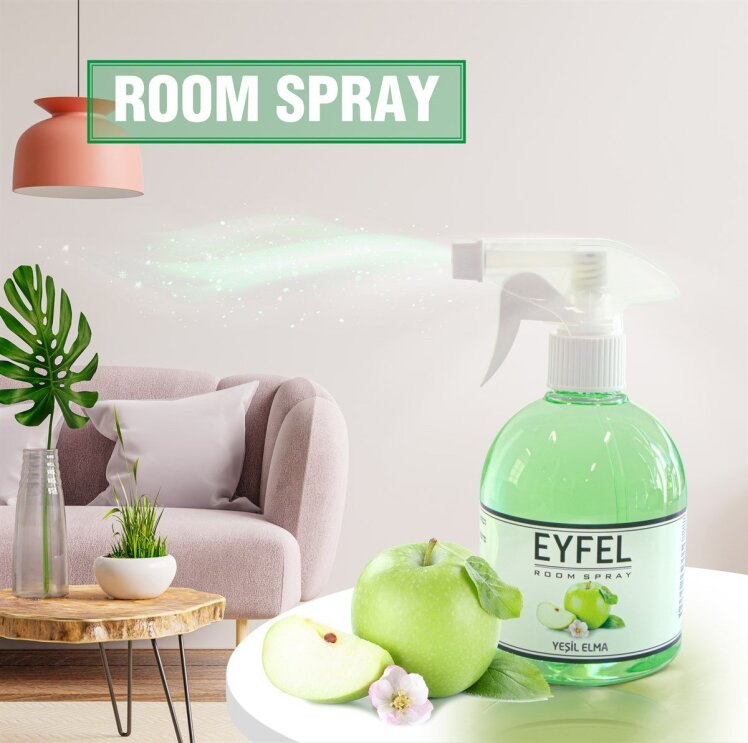 اسپری خوشبو کننده هوا ایفل اصل EYFEL مدل سیب سبز green apple حجم 500 میلی لیتر