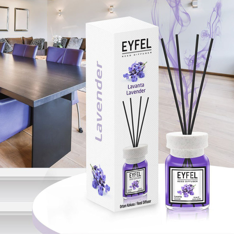 خوشبو کننده هوا ایفل اصل EYFEL مدل اوسطوخودوس lavender حجم 120 میلی لیتر 