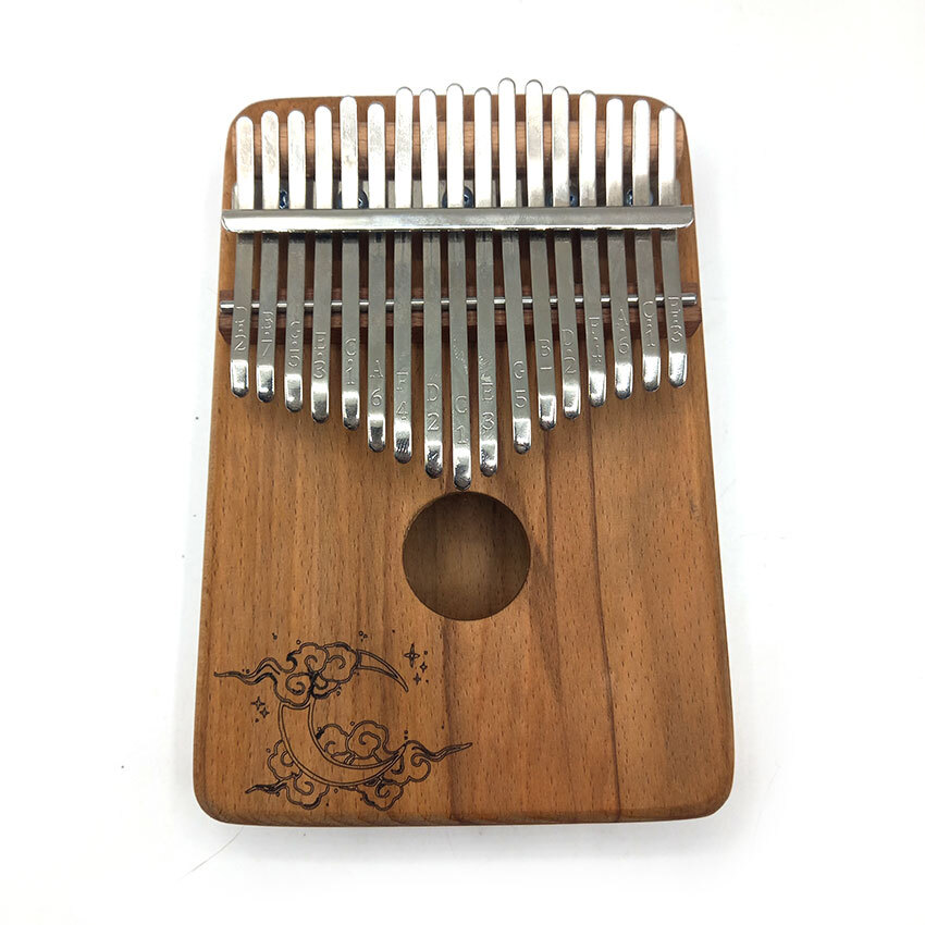 کالیمبا 17 تیغ چوب راش طرح ابر و ماه کد d160014 