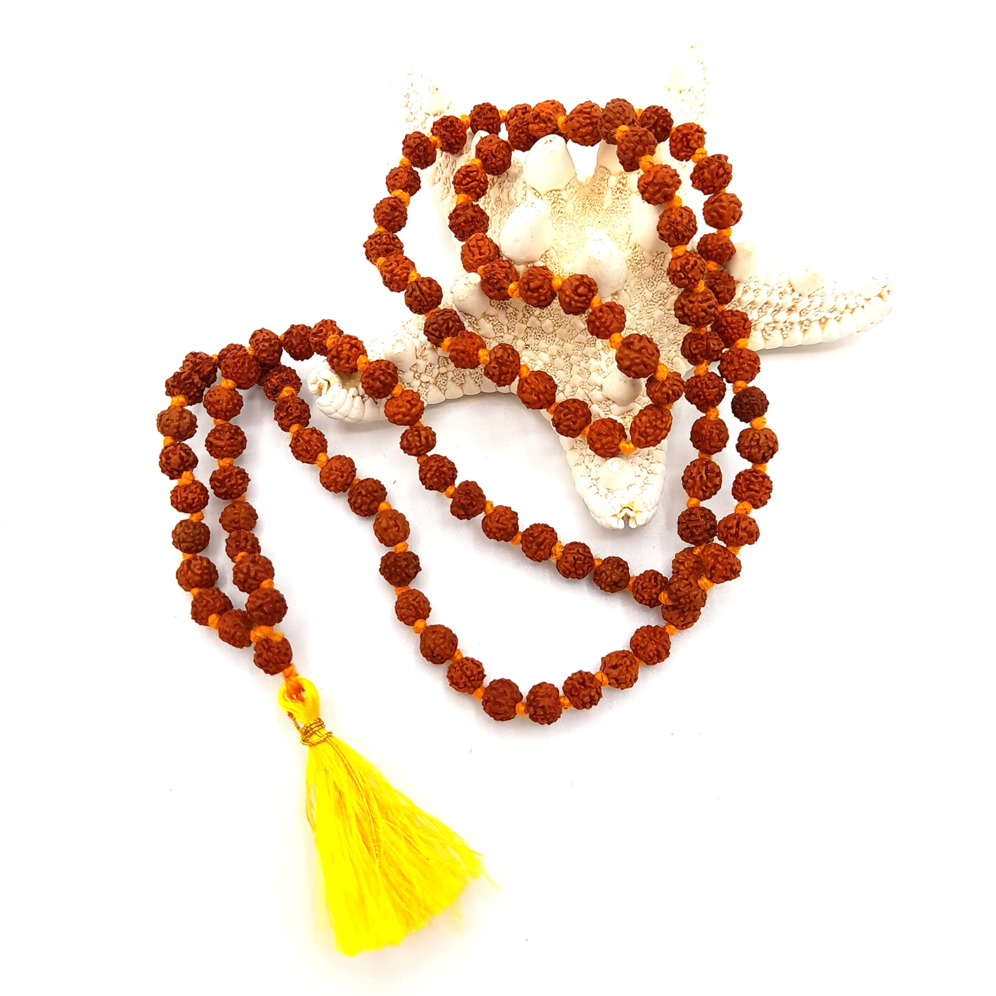  رودراکشا 108 عددی اصل 4 میل گره دار 