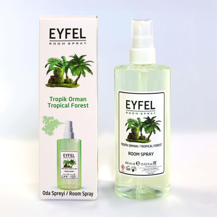اسپری خوشبو کننده هوا ایفل اصل EYFEL مدل جنگل استوایی Tropical forest حجم 400 میل