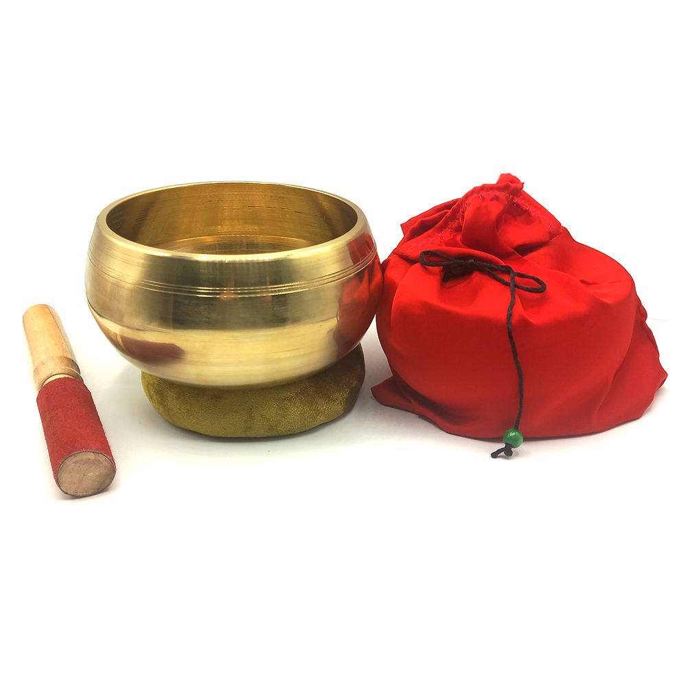  کاسه تبتی پنج بودا طلایی قطر 12 سانتیمتر 