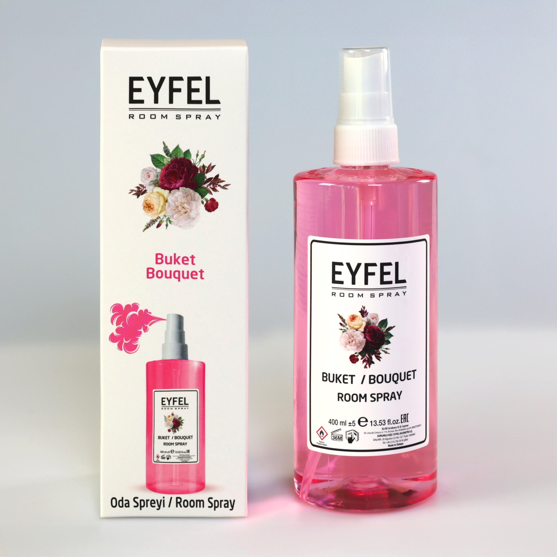  اسپری خوشبو کننده هوا ایفل اصل EYFEL مدل دسته گل Bouquet حجم 400 میل 