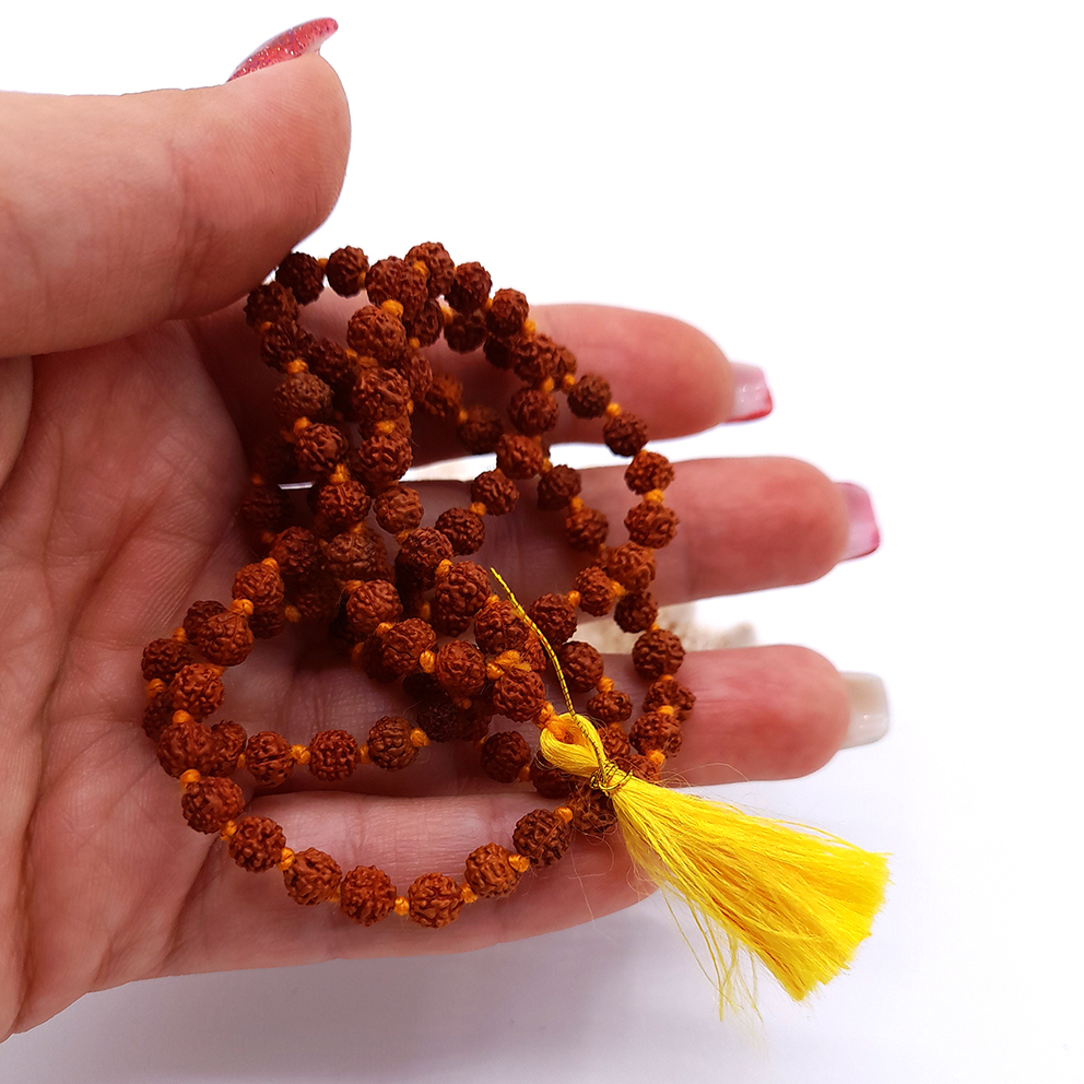  رودراکشا 108 عددی اصل 4 میل گره دار 