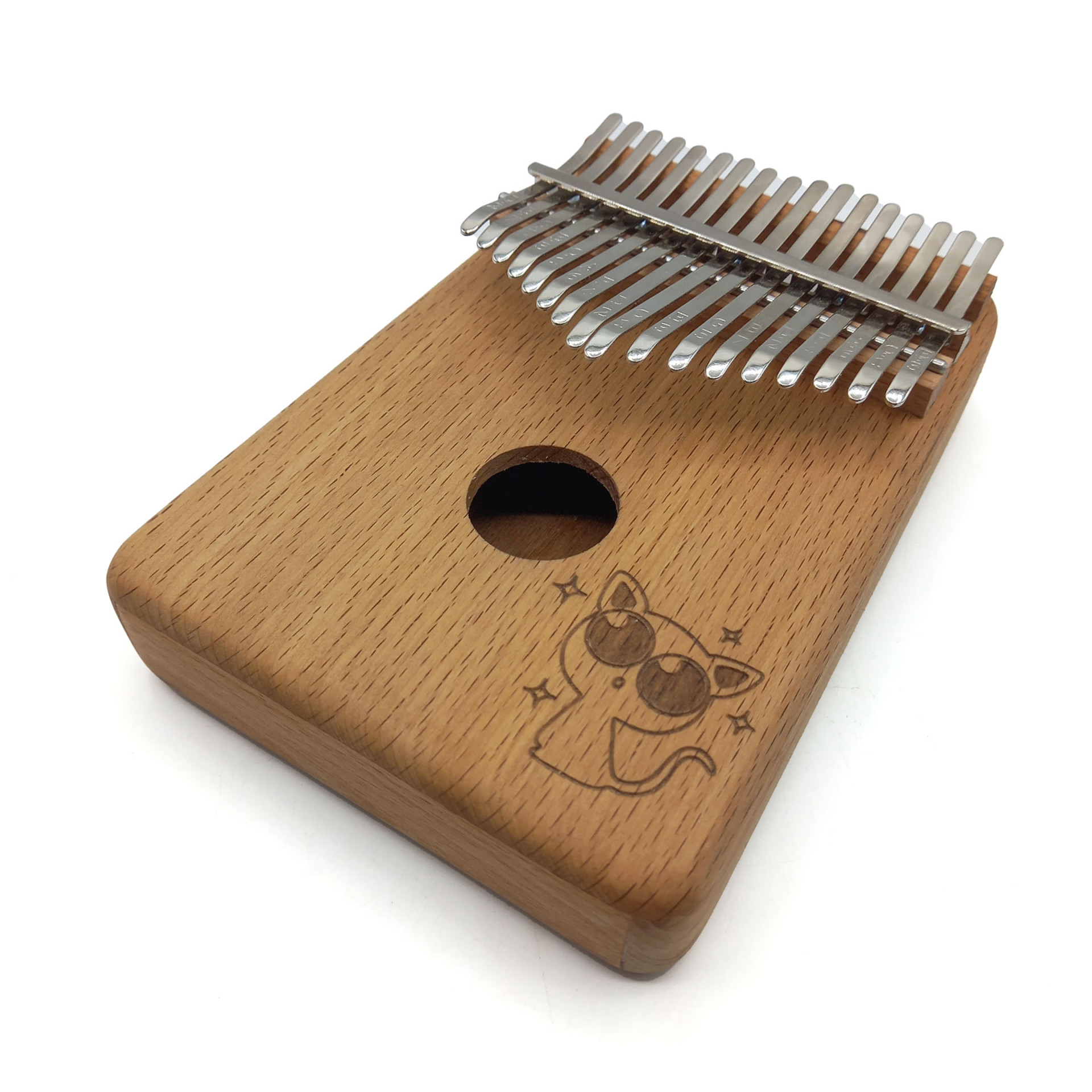  کالیمبا 17 تیغ چوب راش طرح گربه کد d160005 