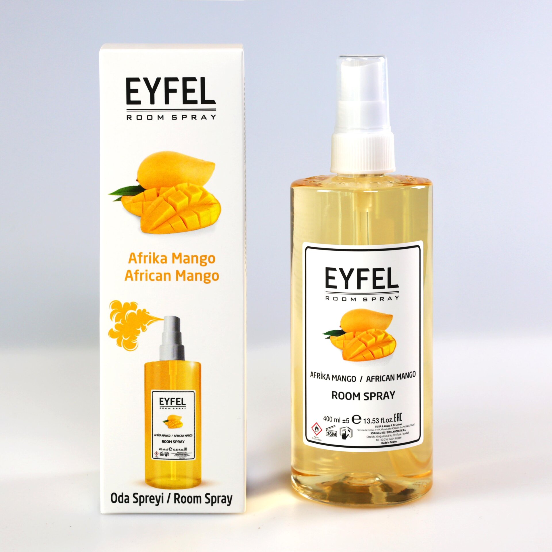  اسپری خوشبو کننده هوا ایفل اصل EYFEL مدل انبه آفریقایی African mango حجم 400 میل 