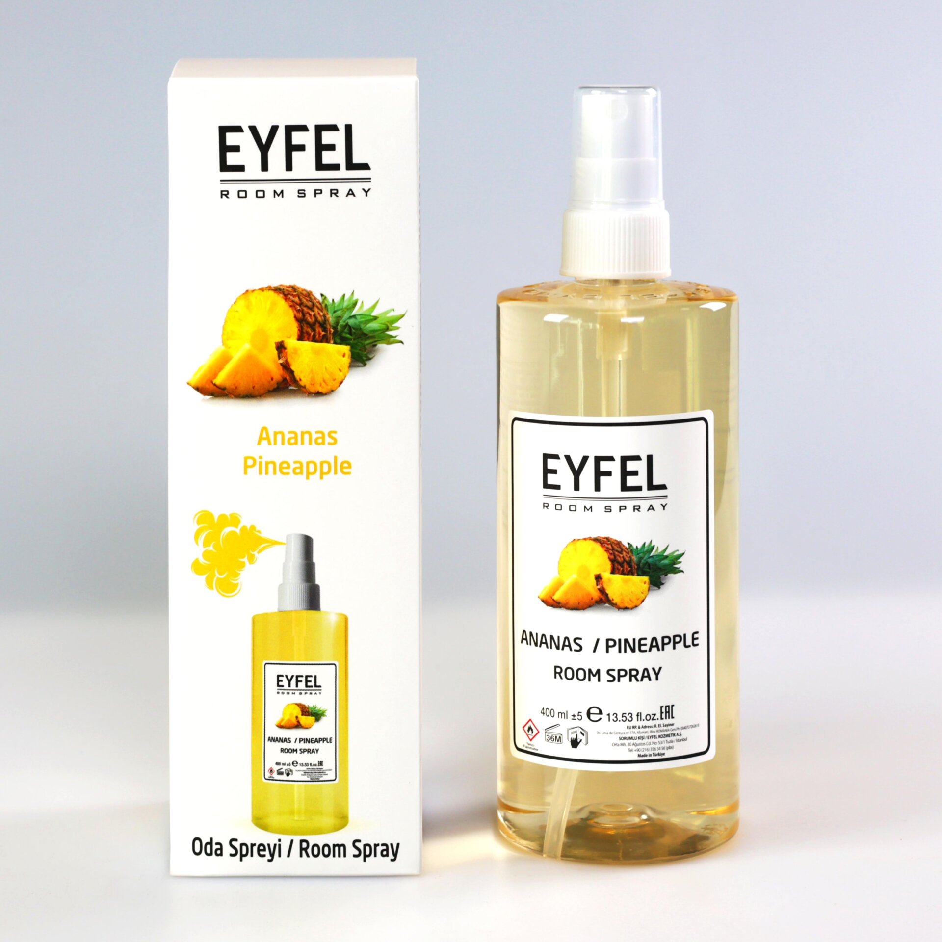  اسپری خوشبو کننده هوا ایفل اصل EYFEL مدل آناناس Pineapple حجم 400 میل 