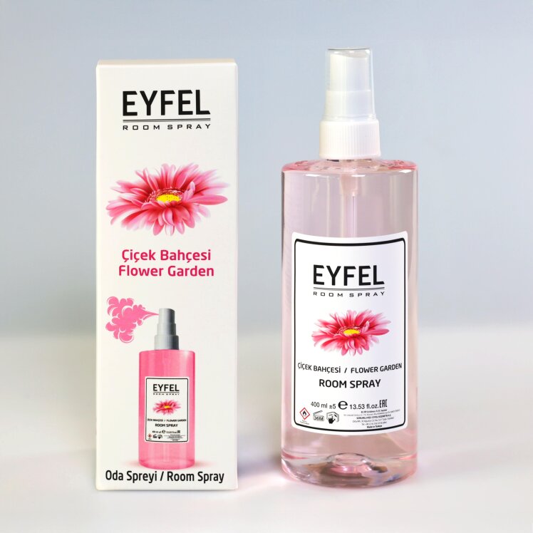 اسپری خوشبو کننده هوا ایفل اصل EYFEL مدل باغ گل Flower garden حجم 400 میل