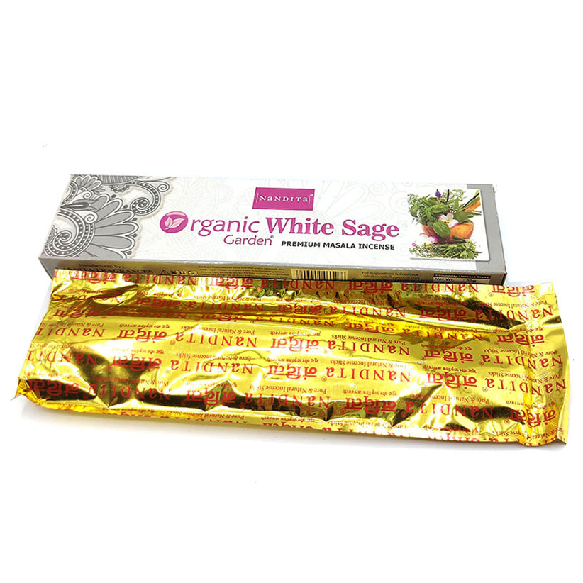  عود دستساز ناندیتا مدل ارگانیک وایت سیج ( مریم گلی ) Organic White Sage کد 520066 