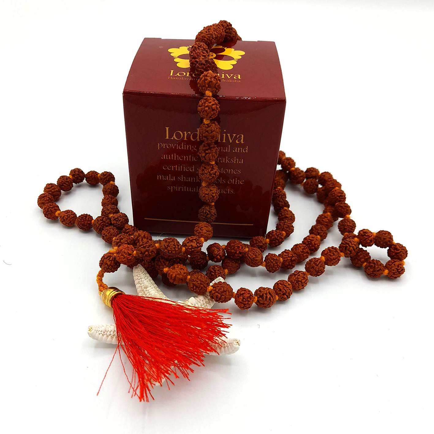  تسبیح رودراکشا اصل 108 عددی قطر 8 میل 