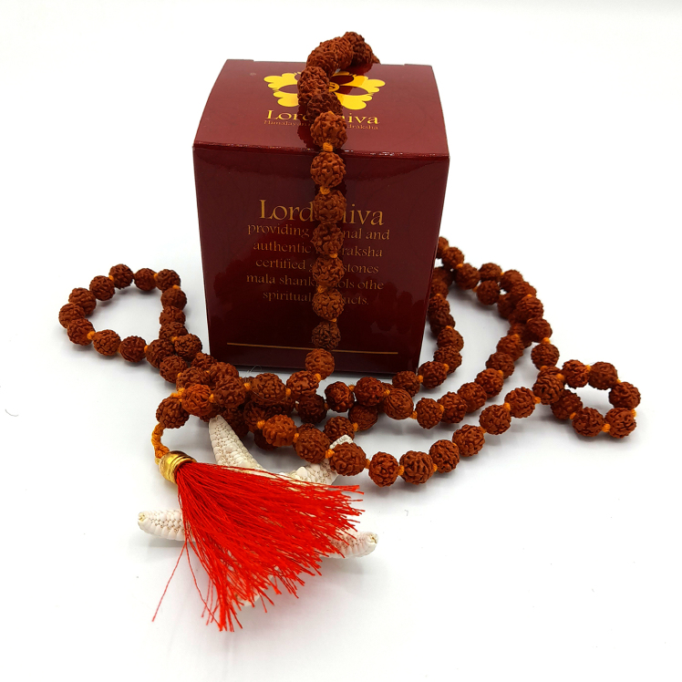 تسبیح رودراکشا اصل 108 عددی قطر 8 میل