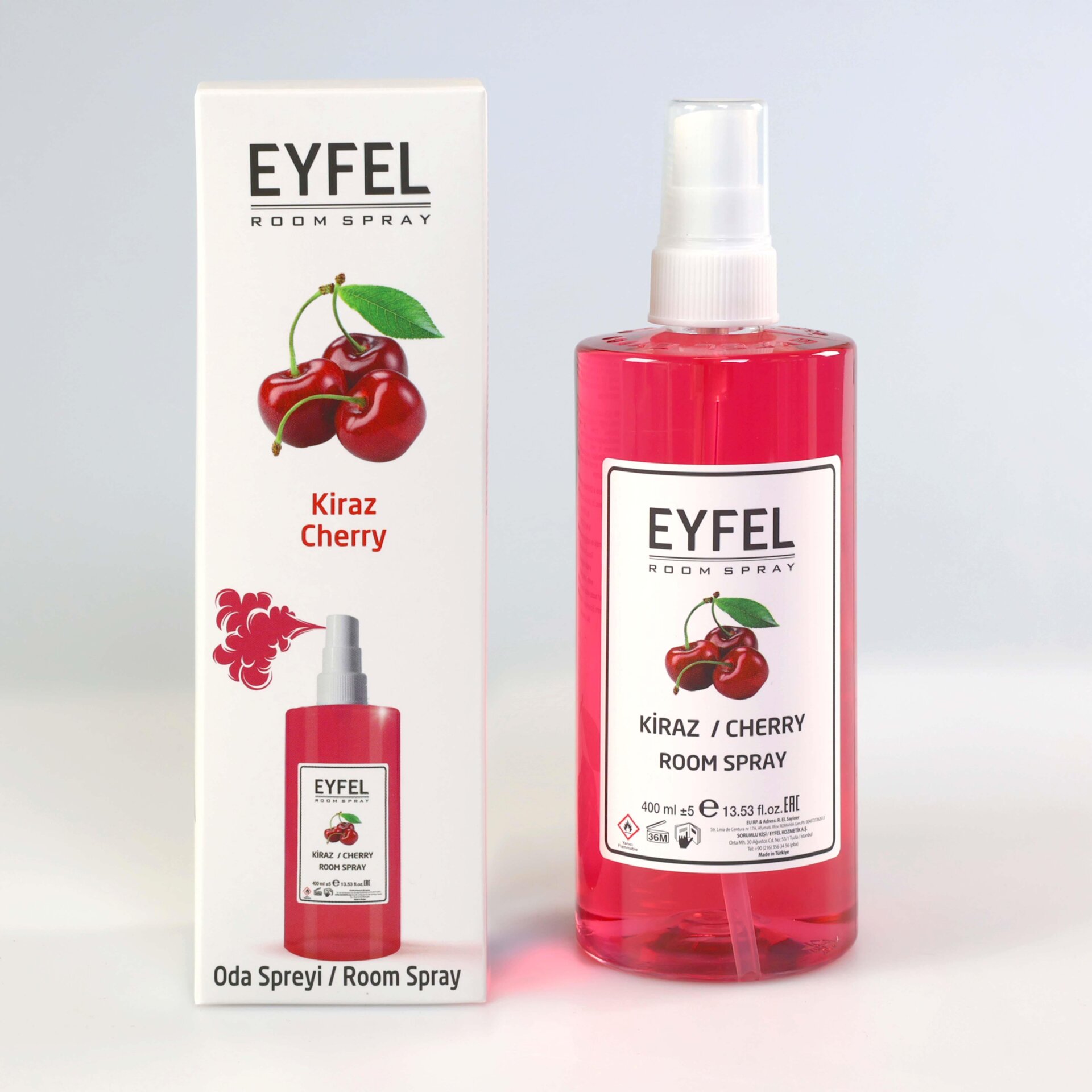  اسپری خوشبو کننده هوا ایفل اصل EYFEL مدل گیلاس cherry حجم 400 میل 