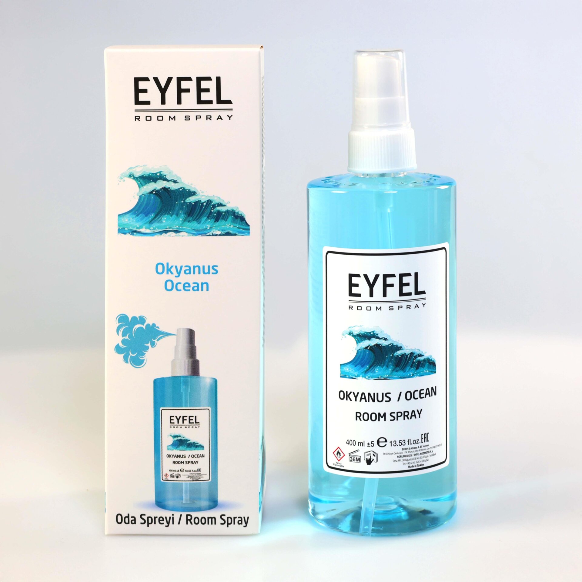  اسپری خوشبو کننده هوا ایفل اصل EYFEL مدل اقیانوس ocean حجم 400 میل 