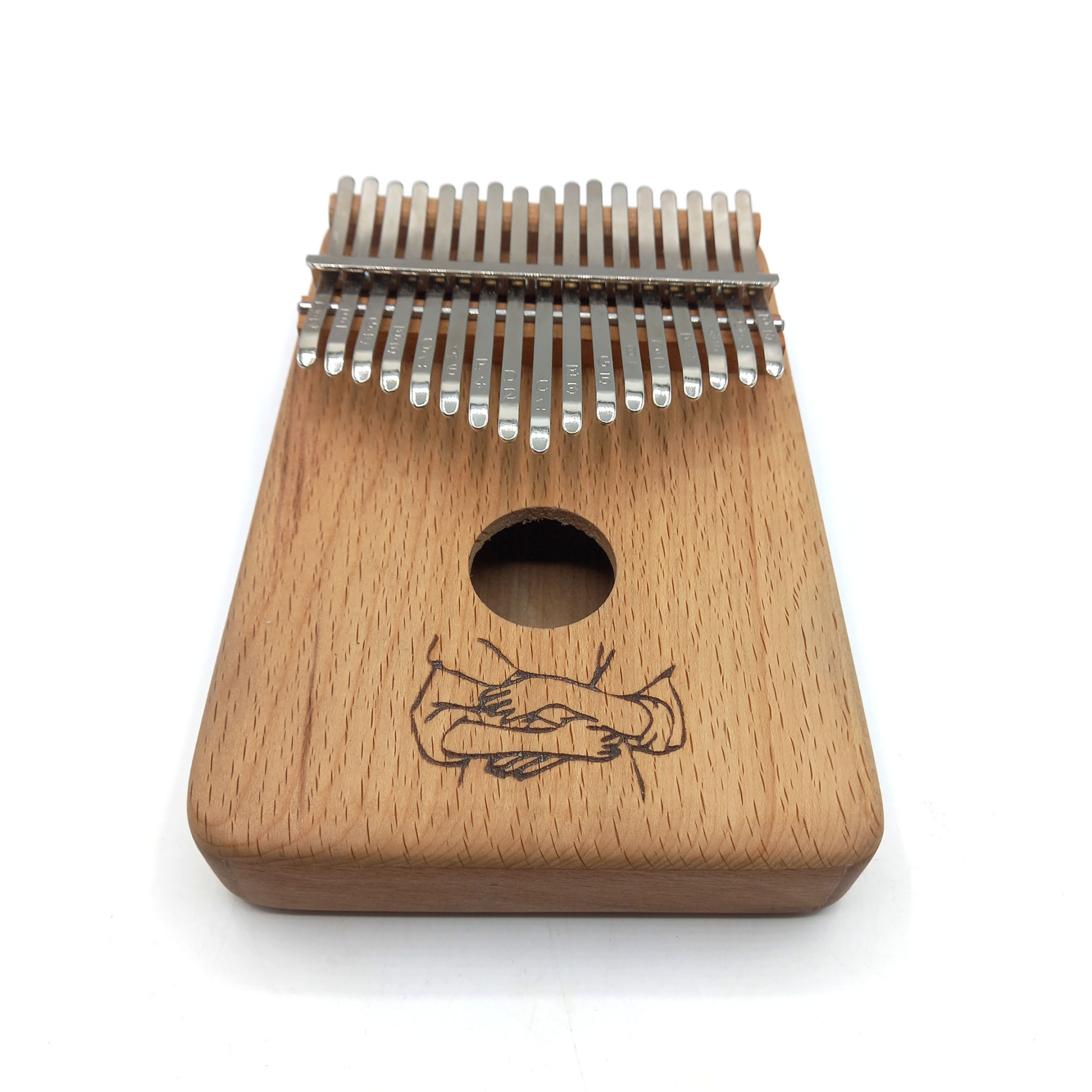  کالیمبا 17 تیغ چوب راش طرح آغوش کد d160007 