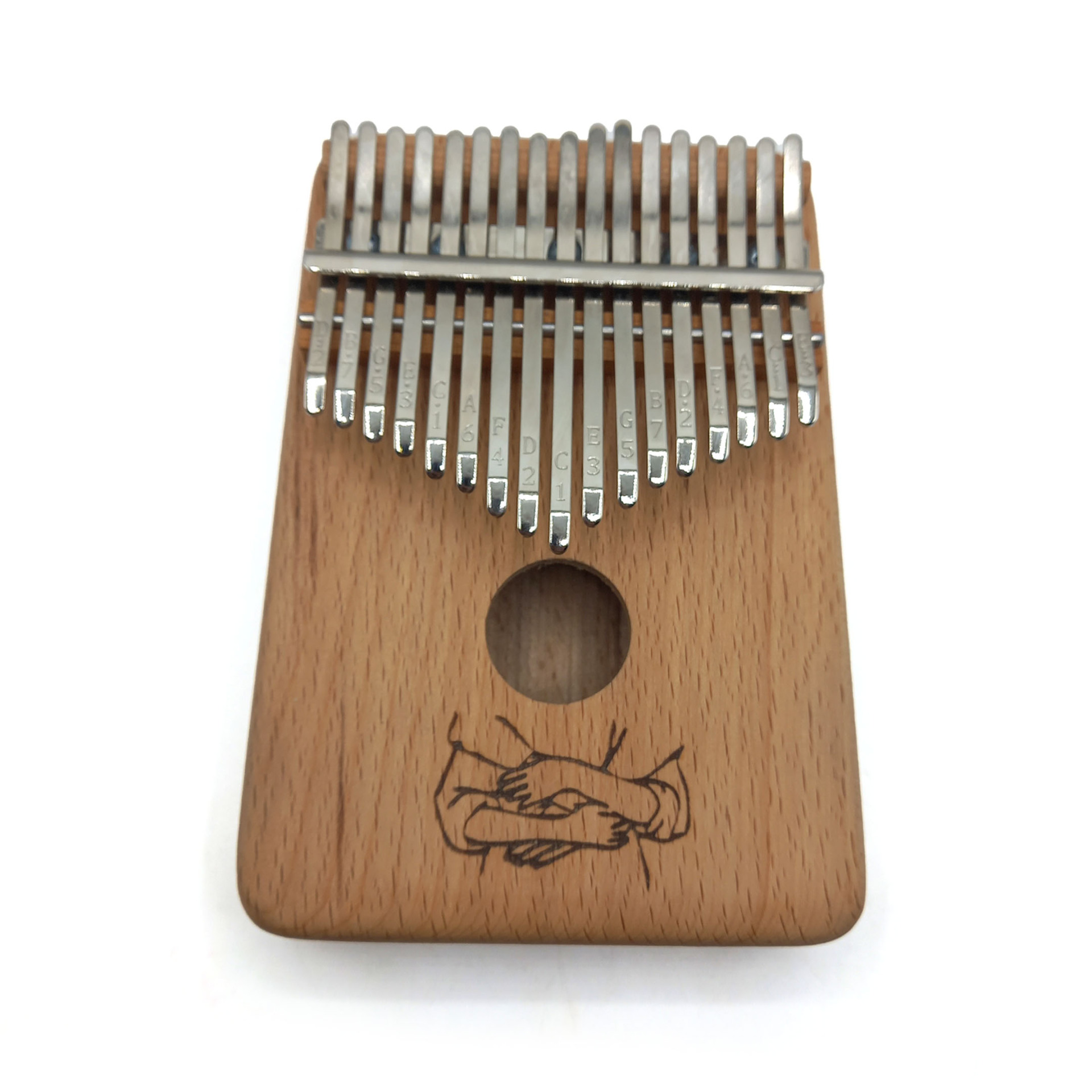  کالیمبا 17 تیغ چوب راش طرح آغوش کد d160007 