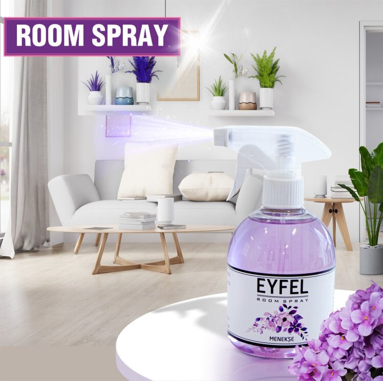 اسپری خوشبو کننده هوا ایفل اصل EYFEL مدل بنفشه purple violet حجم 500 میلی لیتر
